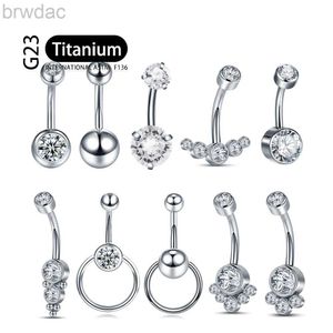 Anelli dell'ombelico MVJK 1PC F136 Pulsante del ventre Titanio Anello Nombril Piercing CZ Belly Anello di pancia sexy Women Belly Piercing Body Gioielli Ombligo D240509