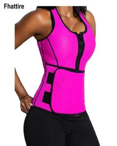 Plus Size 5XL Zipper Body Shapers Waist Trainer Tummy Trimmer Zipper Neoprene Cincher Fitness Corset Slimming Abdominal Belt 201222073064