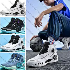 24 Basketball Shoes Men Designer Student Professional Combat Shoes Mesh Breathable Button High Top Cement Earth Shoes Outdoor Sports Training Shoes 39-44