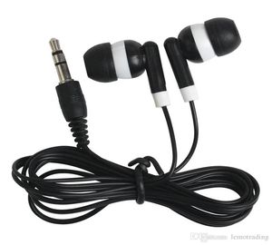 Universal mais barato 100pcs/lote descartável preto colorido colorido Earbuds fone de ouvido para iPhone 4 5 6 fones de ouvido mp3 mp4 3,5mm o dhl free1817949