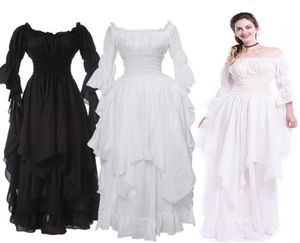 Abito medievale vittoriano vintage Renaissance Black Gothic Dress Women cosplay Halloween Costume Princess Gown Plus size 5xl2804730