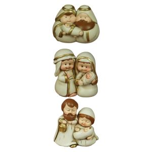 Decoração cena natividade resina resina artesanal coleção decorativa figura figura da família para a prateleira para desktop Indoor Home Christmas Gift