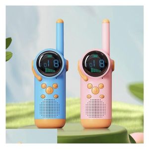 Giocattolo walkie talky porta portatile lunghi giocattoli walky a due vie bambini per talkie regalo 3 km dh0pm a distanza radio 3-12 ragazze età ragazzi indoor ou ta minjd