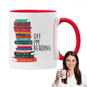 Massen Buchliebhaber Becher Keramik Teetasse Neuheit Kaffee Buchkollektion 350 ml Lesen für Leser Schriftsteller Liebhaber