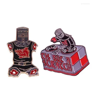 Spille Monty Python Pins Pins Custom Samurai Robot DJ The Holy Grail Luxury Ropper Bassage Badges Fun Movie Gioielli Regali