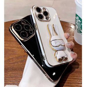 Casos de telefone celular Tide Cool Sunglasses Rabbit Stand Phone Case para Motorola Moto E30 E40 E20 G8 Play G9 Power G50 5G 4G G60 G52 G10 G20 G30 E7 G22 J240509