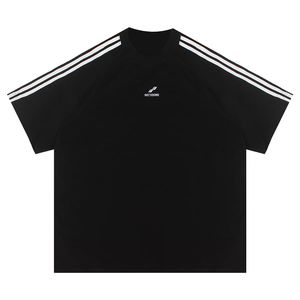 Белая черная печатная футболка высококачественная уличная одежда мужчины женщины Tops Tees