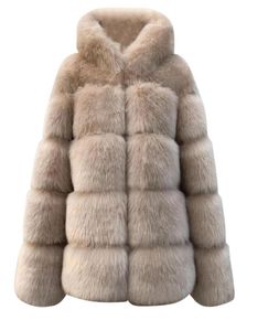 플러스 크기의 단단한 여성 가짜 밍크 겨울 후드 새 가짜 모피 재킷 따뜻한 두꺼운 겉옷 재킷 여자 겨울 따뜻한 코트 1331977