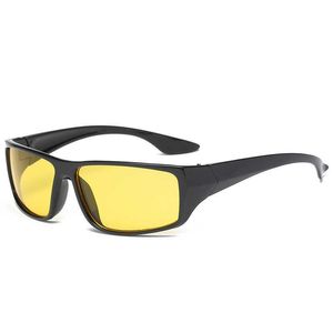 Yeni güneş gözlüğü açık hava spor bisiklet gözlükleri erkek ve kadın gece aynaları sarı film tv güneş gözlüğü