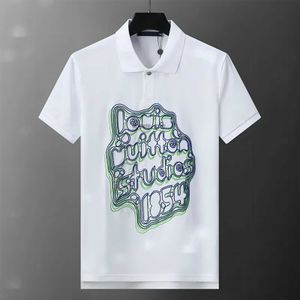 Поло рубашка мужская футболка дизайнер Polo Luxury Brangdy Рубашки женская мода 100% Pure Cotton Letter Print Design