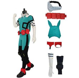 Anime benim kahraman akademisi cosplay midoriya izuku deeku savaş cosplay kostümü unisex kostüm seti cadılar bayramı peruk saç g09256326847