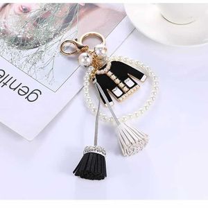 Keychains Lanyards Korean Pearl Sage Set Pendant Keychain Inquiry Womens Bag Accessories Wholesale J240509