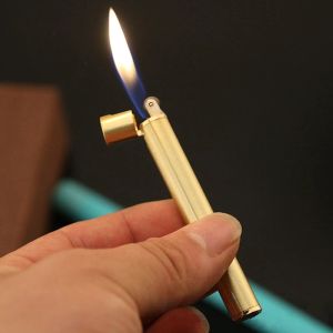 Akcesoria stylowe mini kompaktowy butanowy metalowy metalowy papieros w kształcie lżejszej szlifierki Koła Koła Lekaru