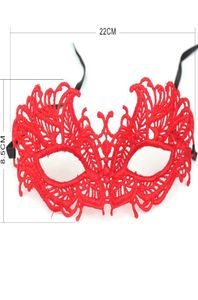 Spetsmasker Sexiga kvinnor Lace Eye Mask Dance Party Mask Halloween Masquerade Lace Party Girls Party Supplies Red Black Costume Mask1879405