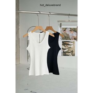 Tasarımcı Kadın Tankları Camis Anagram-Embroided Pamuk Karıştırıcı Tank Tops Şort Etekler Yoga Takım İki Parça Elbise Sutu Yelek Bayanlar Katı Vintage T Shirt Femme 5S2A