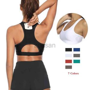 Active Unterwäsche Frauen Training Tanp Top Gym Stretch Phone Pocket Hollow Yoga Sports Running Bra gepolstert Fitness Sport Bra Top Push Up BH 2021 D240508