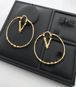 Modne vintage mosiężne złote kolczyki okrągłe kolczyki dla kobiet kolczyki mody biżuterii