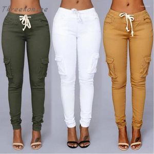 Frauen Jeans verkaufen elastische sexy enge Bleistifthose Damenfarbe dünne einfache Mid-T-Taisten-Werkzeug 4xl