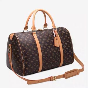 Top Quality New Men Duffle Bag Women Travel Bags Hand Luggage Travel Bags Men Pu Leather Handbags Large CrossBody Bags Totes 55cm 287u