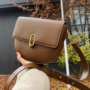 Shoulder Bags Winter Black Paper Clip Lock Retro SMALL Crossbody Bag Women's 2024 Fashion All-Match Simple Tote