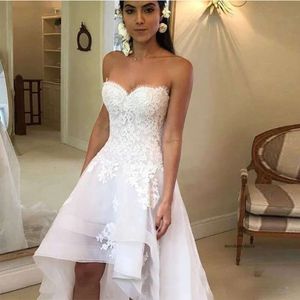 2021 klänningar älskling applikationer hög låg land bröllopsklänning brud klänning mantel mariage vestido de novia 0509