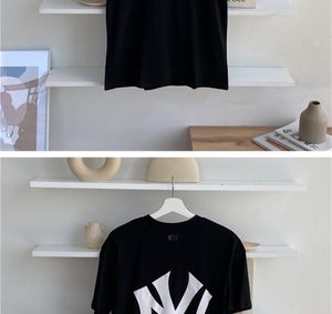 2020 Summer Koreańska marka mody z tyłu drukowana koszulka z krótkim rękawem Men039s i Women039s same Tshirt Yankees para outf9565882
