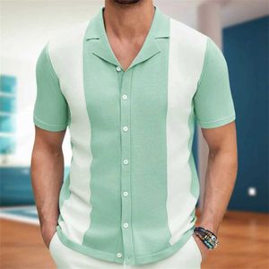 Мужские Polos 2024 Summer Mens Luxury вязаная рубашка поло.