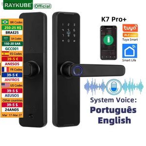 Smart Lock Raykube K7 Pro+/F7 Бес налогообложенный биометрический отпечаток пальца.