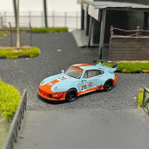 Die cast 1 64 Scale 964/993 Gulf simulated alloy car model static decoration series boys holiday gifts non childrens toys 240506