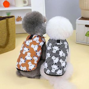 Hundkläder Autumn Winter Fashion Cartoon Cardigan Liten varm tröja Cat Cute tygvalp Harness Chihuahua Poodle Walking Supplies