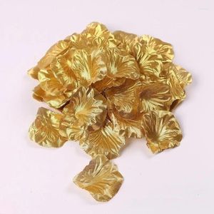 Dekorativa blommor 500st Gold Silver Rose Petals Wedding Party Decoration Silk Artificial Flower For Valentine's Day Home Decor Accessories