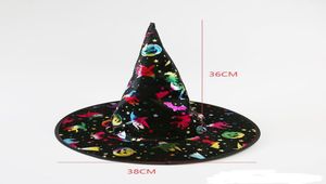 Cappello da stregone colorato Halloween Spettacolo Prodotti vari colori Halloween Accessori per abbigliamento in nylon Decorazioni per feste 5688632