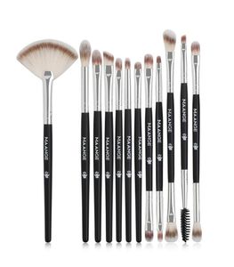 Makeup Brushes Maange 12st Borsh Wood Handle Eye Shadow Eyebrow Eyelash Soft Women Beauty Tools Natural Cosmetics Tool4288722