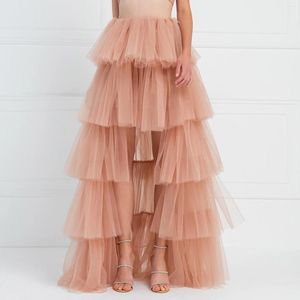 Gonne femminile tulle a bolle in maglia a livello tierdetto da ballo fata da ballo tutu a-line elastico Halta Halloween Midi