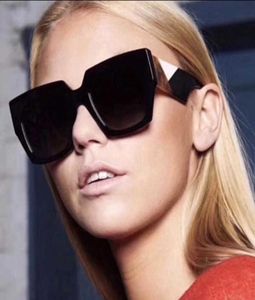 2021 Fashion Square Негабаритные градиентные солнцезащитные очки женщины -дизайнер роскошных брендов Sun Glasses Big Frame Vintage Eywear UV4006343070
