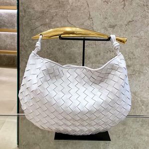 Espelho de qualidade Intrecciato couro crossbody designer saco para mulher tecer embreagem maçaneta de metal bolsas de cesta de ombro