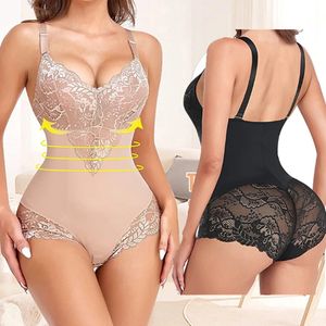 Womens Body Shaper Sexy Lace Bodysuits One Piece With Bra Corset Slimming Waist Hip Lift Lingerie Fashion Girl Lady Jumpsuits 240428