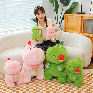 Mangiare Melon Dinosaur Plush Toys Bambola da bambola all'ingrosso Big Dinosaur Pink Peach Ti piace Dinosaur Wholesale Buwa