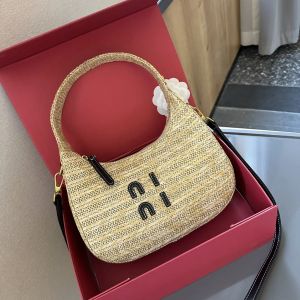Женская летняя пляжная сумка женская трава сплетенная сумка модная сумка с брендом модельер дизайнер -дизайнерская сумочка с плечами MM001