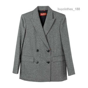 Women's Coat Cashmere Coat Designer Fashion Coat MaxMaras New Womens Wool Suit Coat Double Breasted Casual Coat