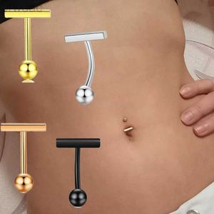 Navel Rings 1Pcs Sexy Dangling Navel Belly Button Ring Stainless Steel Double T Shape Belly Piercing Ombligo Belly Piercing Jewelry Gifts d240509