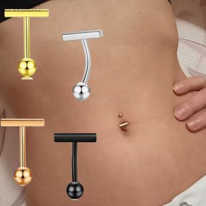 Navelringar 1st sexiga dinglande navel magknapp ring rostfritt stål dubbel t form magen piercing ombligo mag piercing smycken gåvor d240509