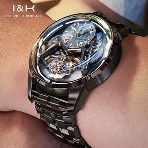 Ny schweizisk Tourbillon hela automatiska herrmekaniska klockan High End Hollow Watch High End Men's High End