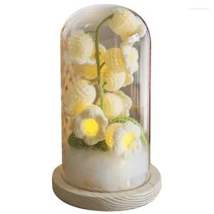 Table Lamps Lily Of The Valley Night Light Desk Crochet Flowers Flower Lamp Artificial