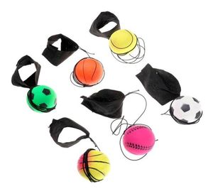 Toy Wrist Band Elastic Fun Bouncy fluorescerande Rubber Ball Board Game Funny Elastics Balls Training Antistress Random Color FY5244 04235741564