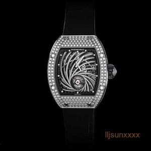 Armbandsur designer lyxklocka klassisk begränsad upplaga RM51-02 Whirlpool Tourbillon Wrist Diamond Spiral Stripe Sports Watch