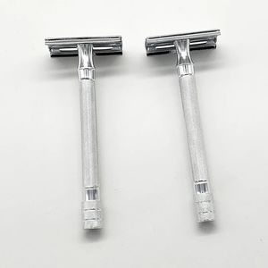 Double Edge Classic Mens barbear a remoção de cabelo leve Shaver It With Small Brush Segurança Ajustável Razor Face Razor 240509