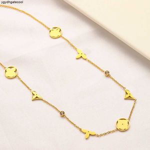 Never Fading Gold Plated Luxury Brand Designer Pendants Necklaces Crystal Stainless Steel Letter Choker Pendant Necklace Chain Jewelry Accessories Gifts 1917