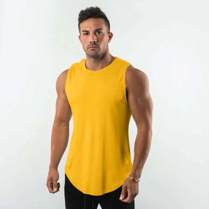 Lu Men Vest Summer Tank Top Candy Solid Color Sports Fiess Vest Ank Men's Quick-Torkning Running Rain Slim Black and White Sleeveless Wais