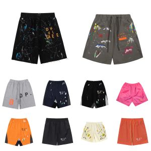 High Quality Mens Womens Shorts Designer Swimming Shorts Gym Mesh Embroidery Pure Cotton Shorts Hand-painted Graffiti Ink Splashing Antique Copper Letter Print